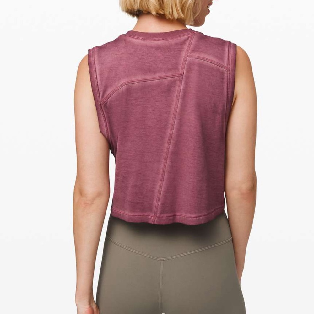 Lululemon x Barre3 Broken Beats Tank in Washed Plumful Size 6 - Picture 3 of 7